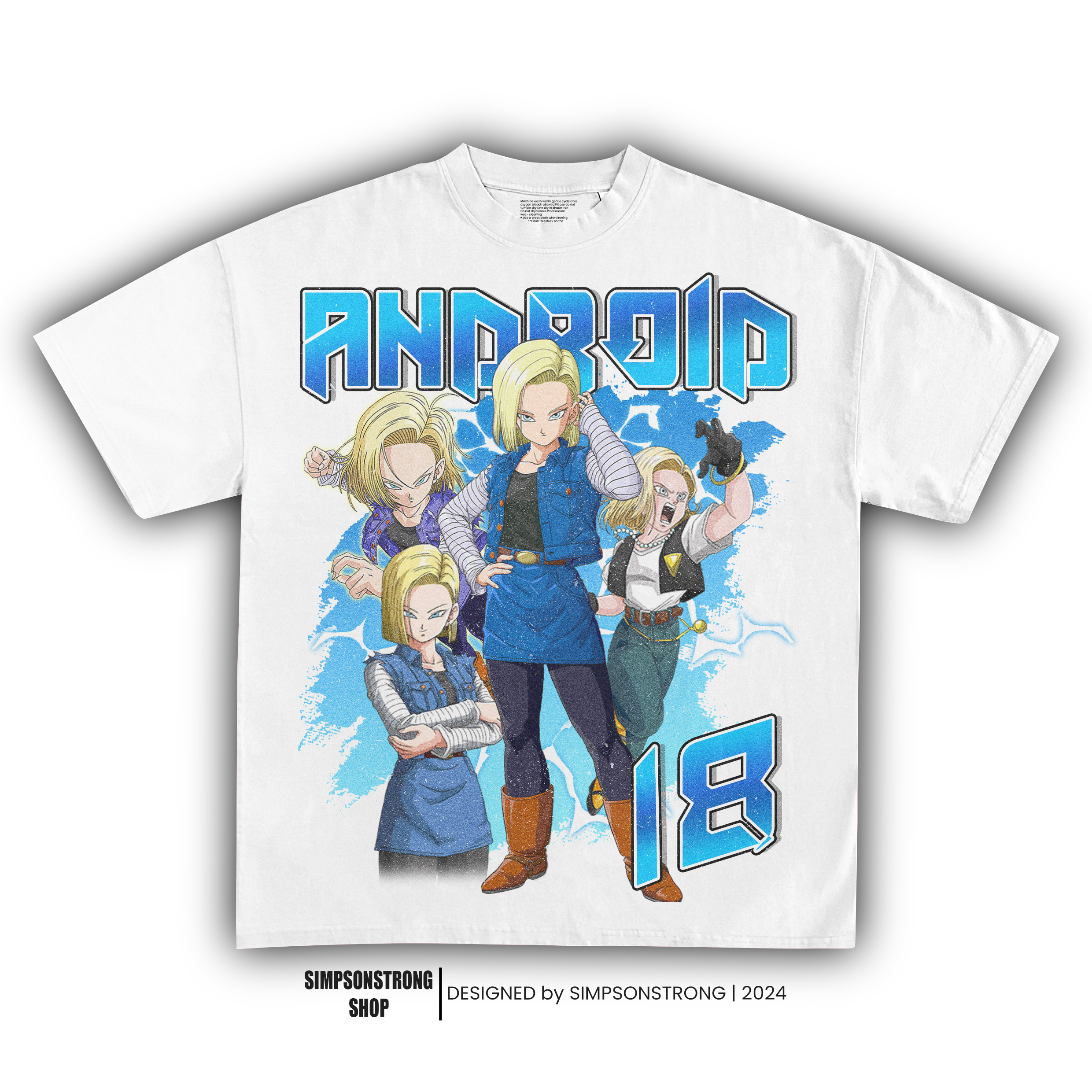 DRAGON BALL Z- ANDROID 18 VINTAGE TEE1