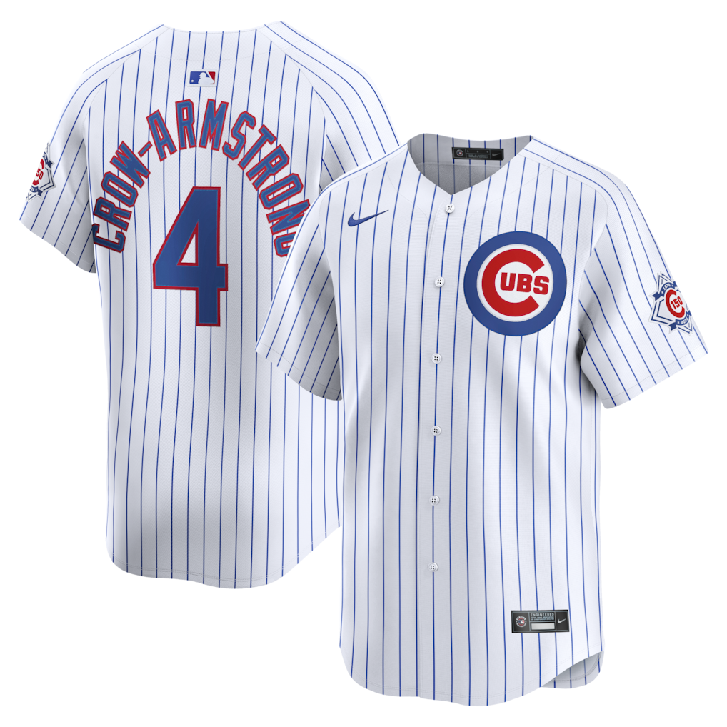 Chicago Cubs Pete Crow-Armstrong White 150th Anniversary Limited Jersey Stitched2