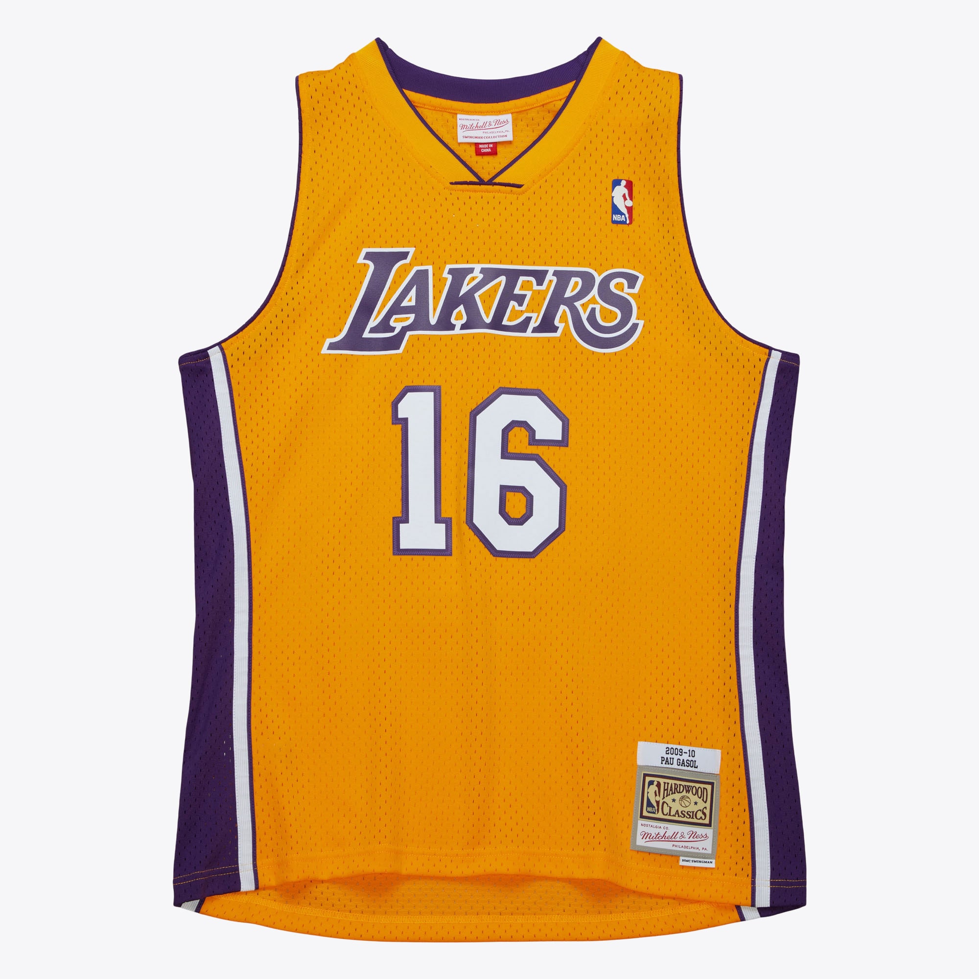 Pau GasolLakers 2009-10 Gold Jersey Stitched 1
